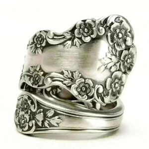 🍁925 Silver Plated Creative Plum Flower Shaped Ring, GPMB1565